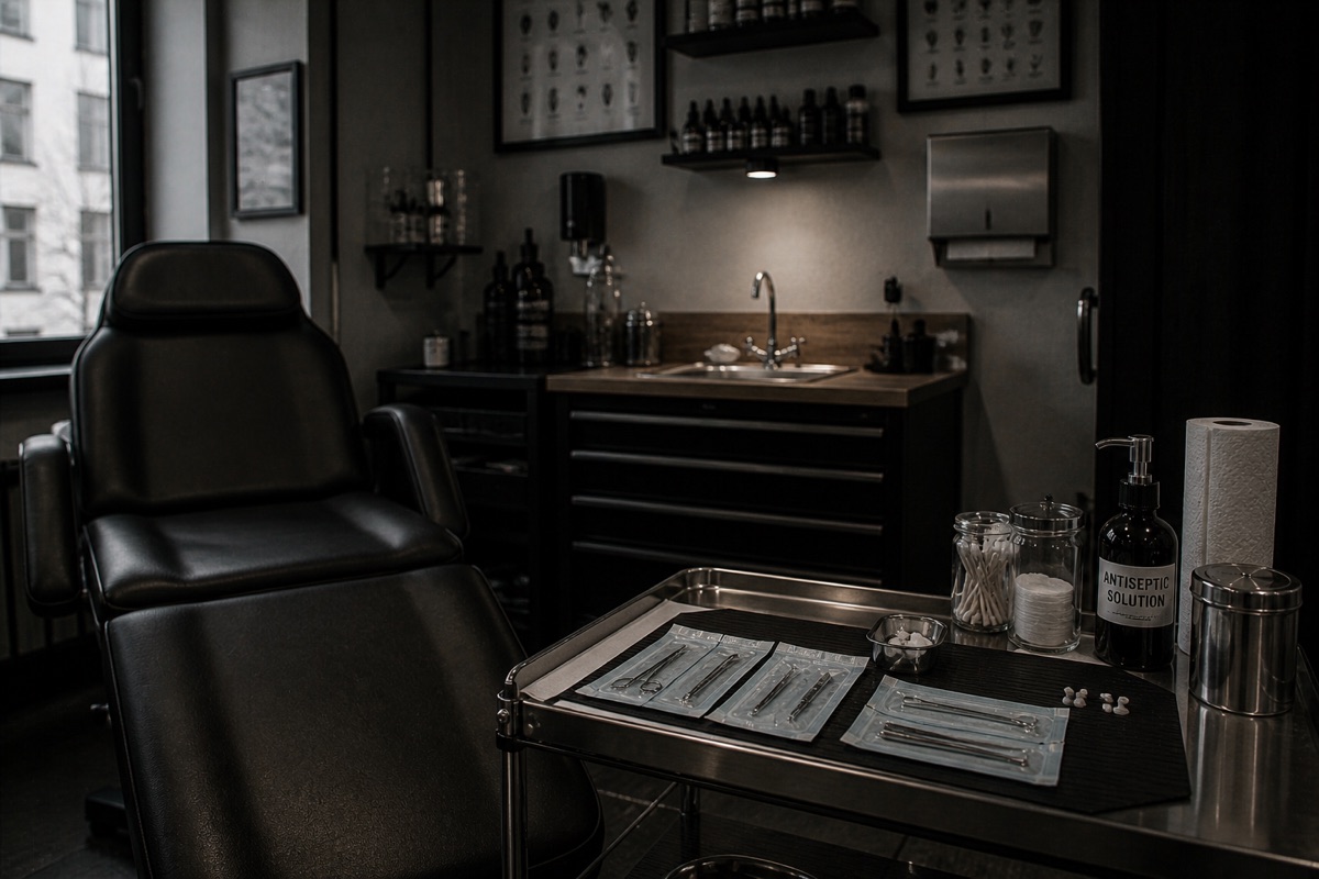 Piercing-Behandlungsraum mit steriler Arbeitsfläche - Lounge Kiel